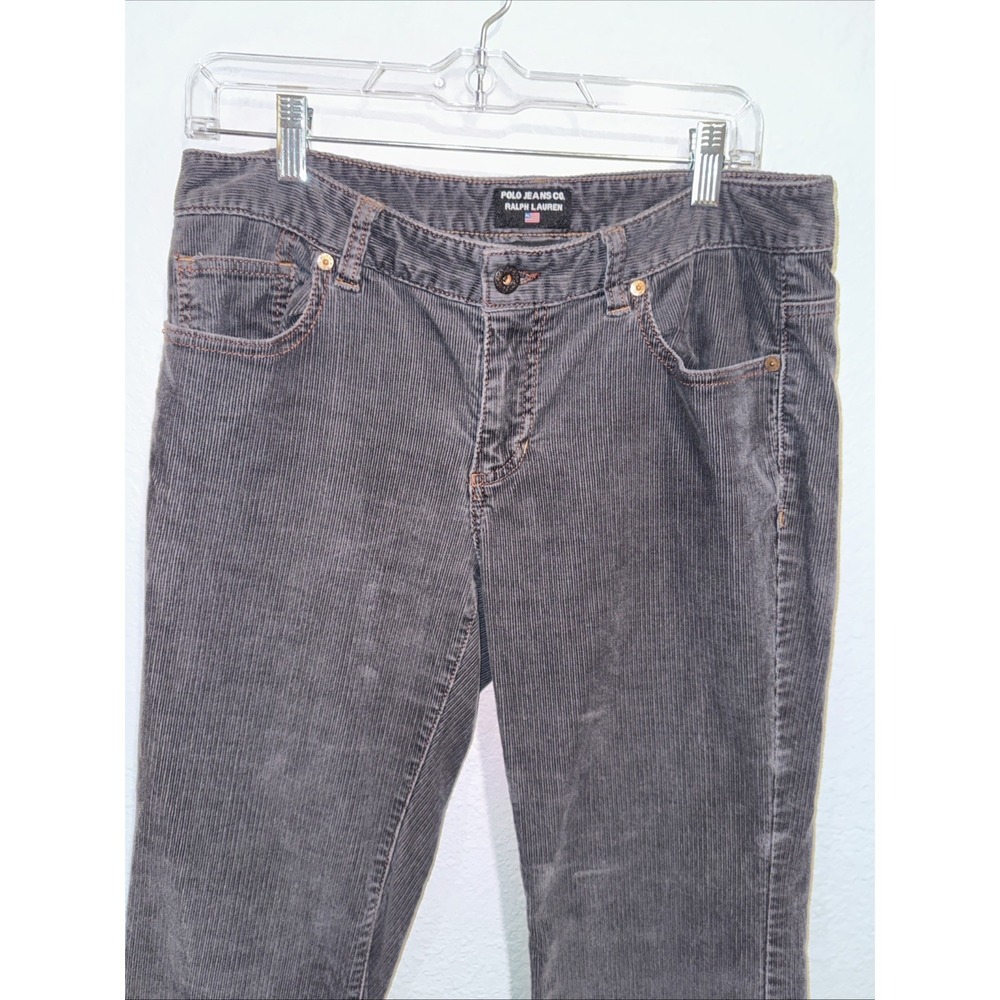 Polo Jeans Co. Ralph Lauren Women's Gray Corduroy Pants Size 8 Casual‎ Workwear